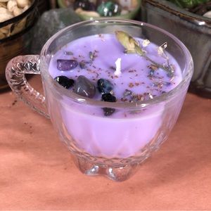 Handmade Soy Candle: Lepidolite Lavender